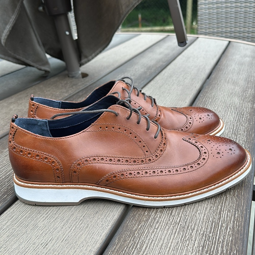 New Never Worn Cole Haan Morris Grand Wingtip Mens 11.5 British Tan - Picture 3 of 7